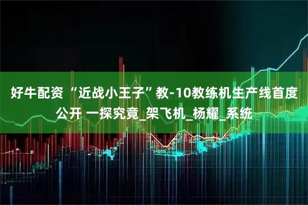 好牛配资 “近战小王子”教-10教练机生产线首度公开 一探究竟_架飞机_杨耀_系统