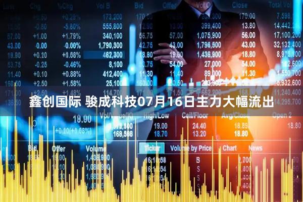 鑫创国际 骏成科技07月16日主力大幅流出